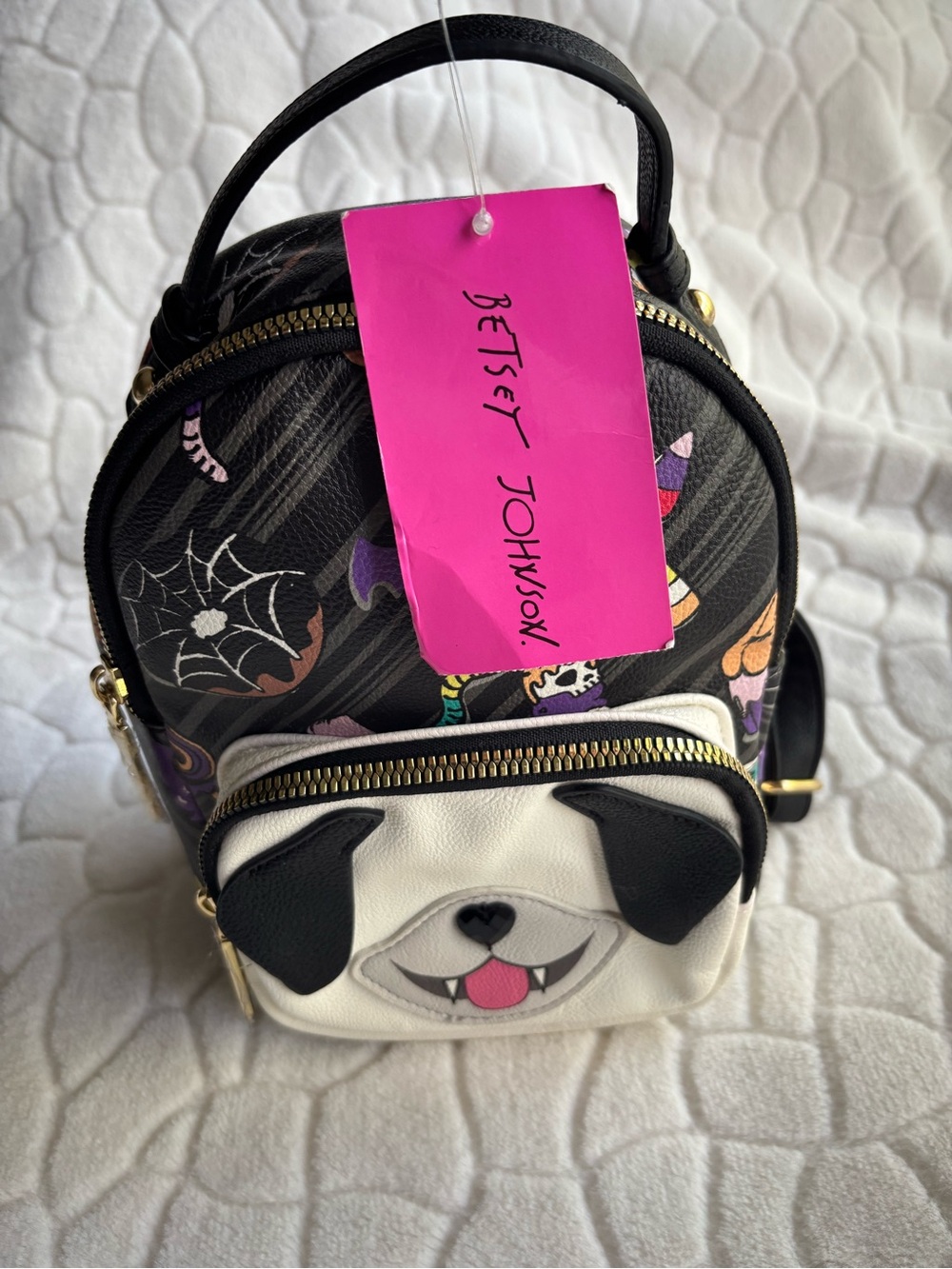 Betsey Johnson Halloween Puppy Mini Backpack XOBAYBEE